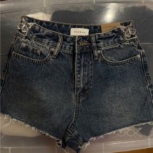 PacSun Jean Shorts with Butterfly Accents